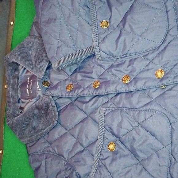 Janie and Jack Navy Quilted Puffer Jacket - Picture 1 of 7